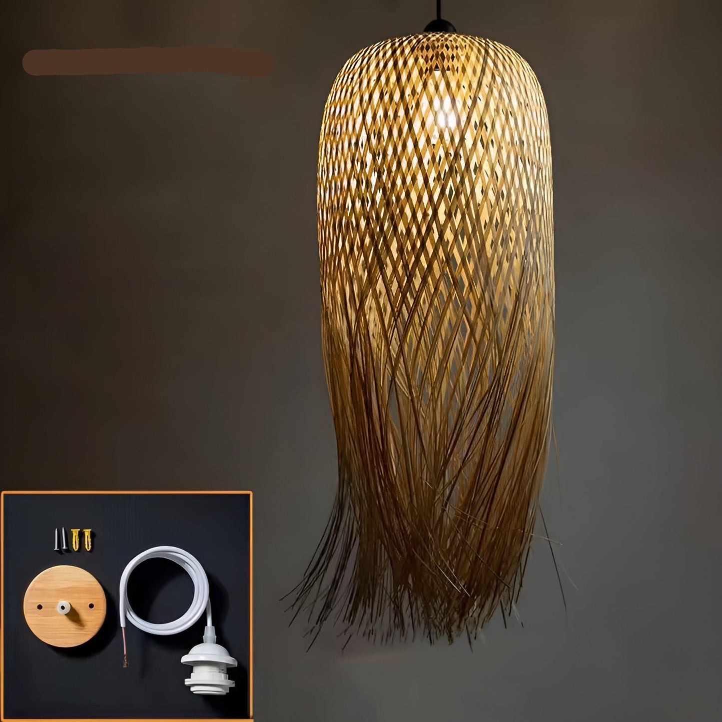 Handgeweven Bamboe Hanglamp | Organische Verlichting voor Theeruimte en Restaurant