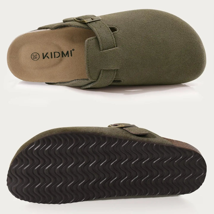 Orthopaedic Suede Cork Clogs - Natural Arch Support &amp; Comfort