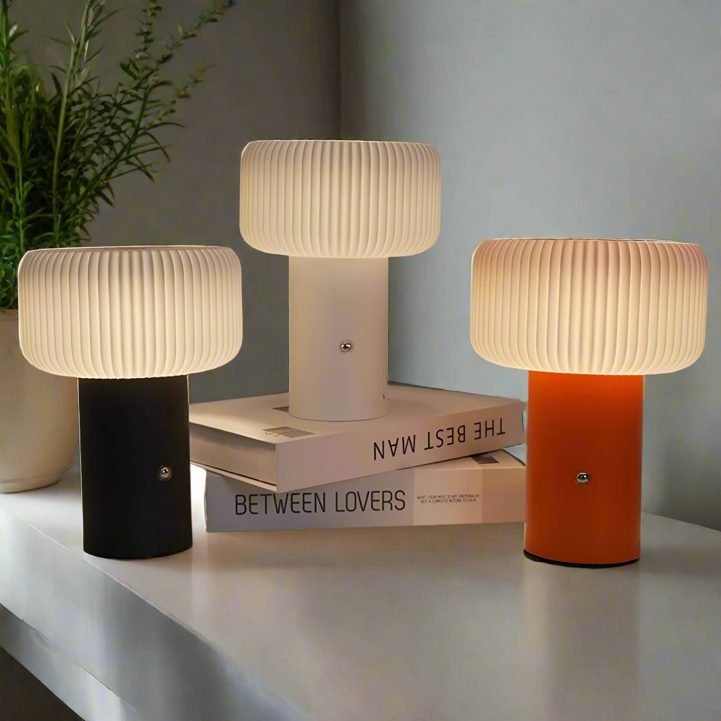CozyGlow Elegante Paddenstoel LED Tafellamp | Sfeervol Nachtlamp Design