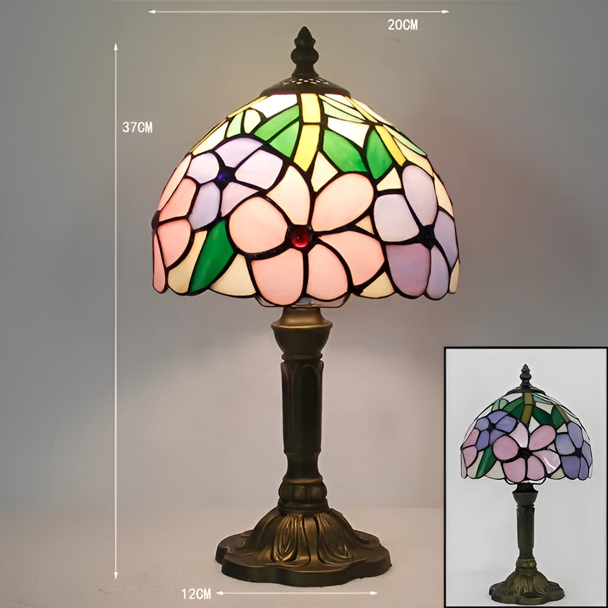 Barok Tafellamp Handgemaakt Glas | Decoratieve Verlichting voor Thuis en Bureau