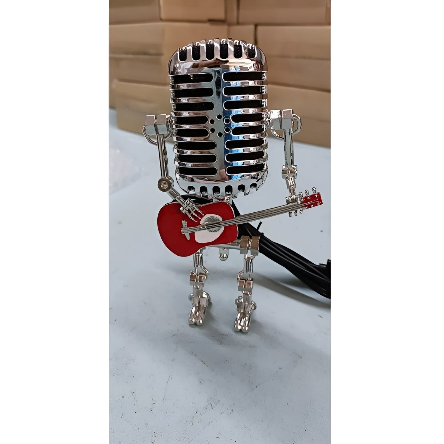 Robot Gitaar LED Tafellamp | Vintage Decoratie voor Bureau en Slaapkamer