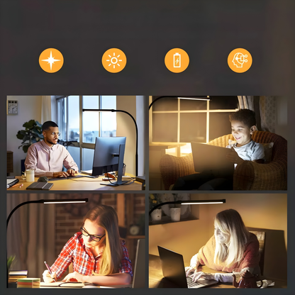 OptiBright Oogvriendelijke Bureaulamp met Klem | Flexibel LED Bureaulicht