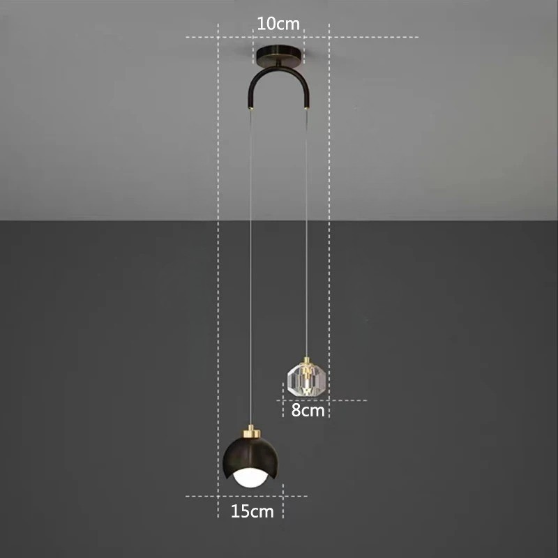 Kristal Hanglamp Scandinavisch Elegant | Stijlvolle Verlichting voor Slaapkamer en Woonkamer