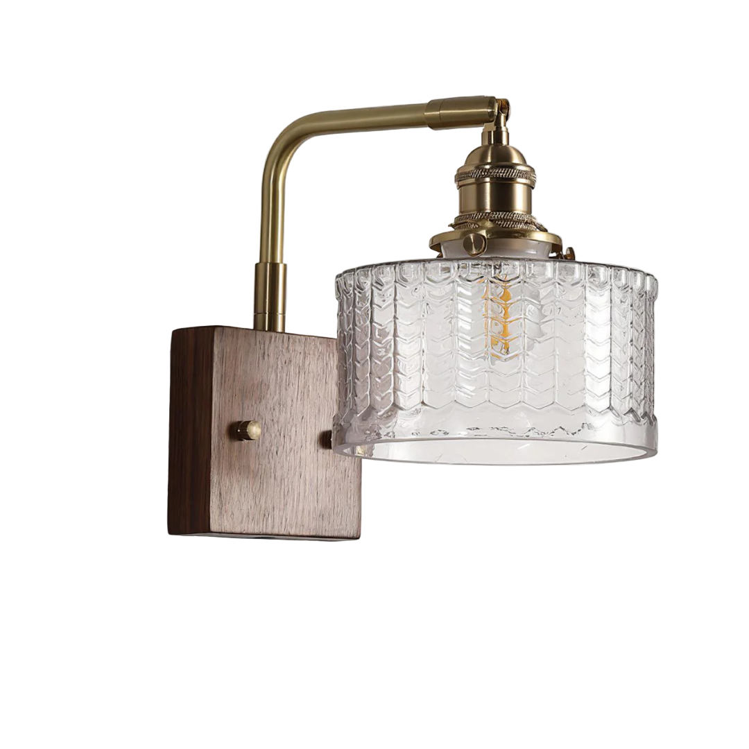 Venyx Hout en Messing Wandlamp E27 | Warme Sfeerverlichting Woonkamer en Hal