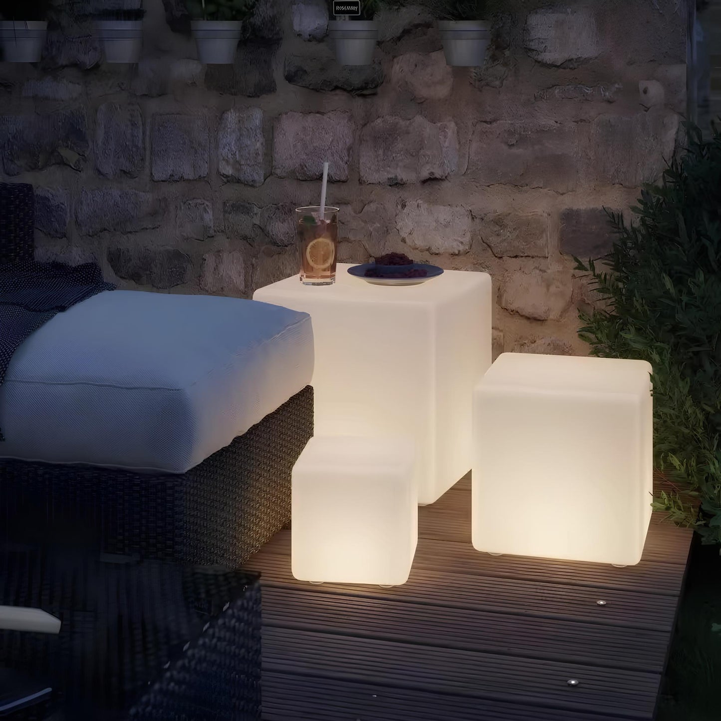 CubeAura Creatieve Kubische Tuinlamp | Geometrische Sfeerverlichting Buiten