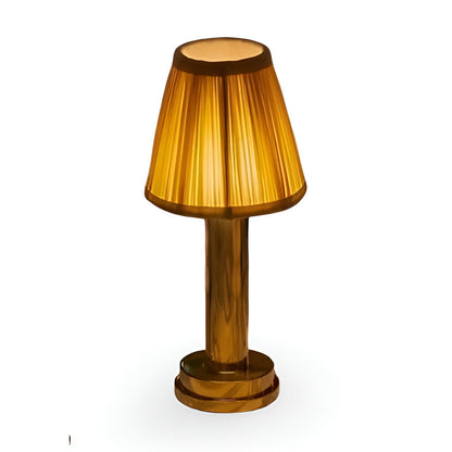 Vintage Aluminium Tafellamp Dimbaar | Stof Kap voor Woon- of Bartafel