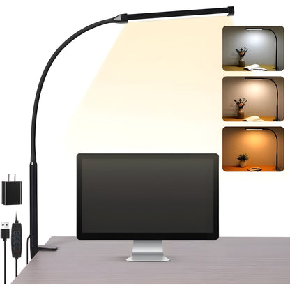OptiBright Oogvriendelijke Bureaulamp met Klem | Flexibel LED Bureaulicht