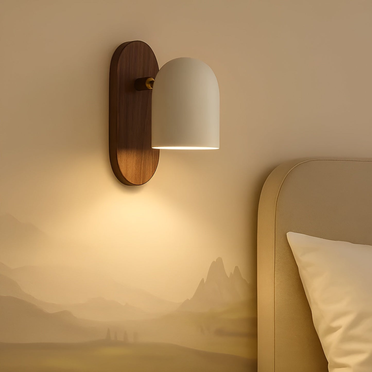 Walnouthout Wandlamp | Warm Natuurlijk Licht voor Woonkamer en Hal