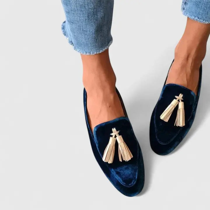 Blackelegance — Black Leather Loafers With Elegant Comfortable Slip-On Design