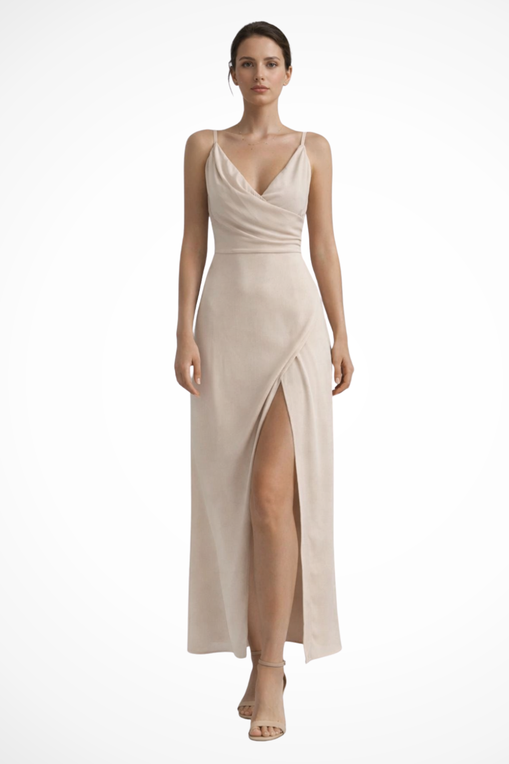Cowlneck — Draped Cowl Neck Maxi Dress For Sophisticated Wedding Guest Attire