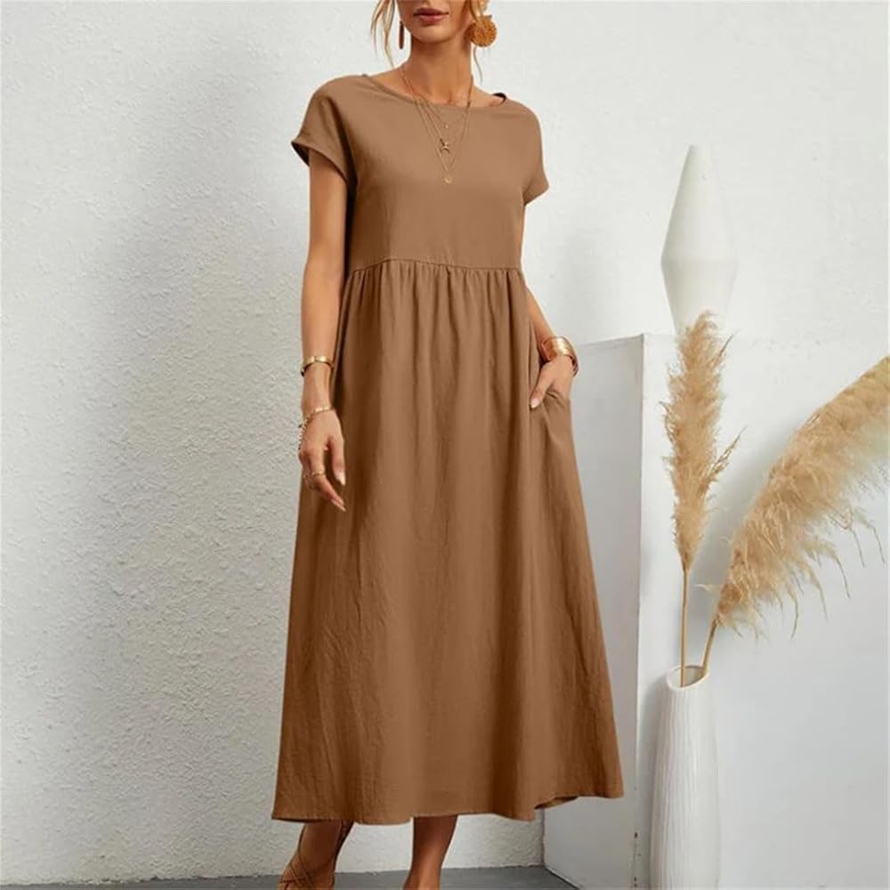 Annabeth — Lightweight Cotton Summer Dress With Relaxed Fit And Refined Neckline