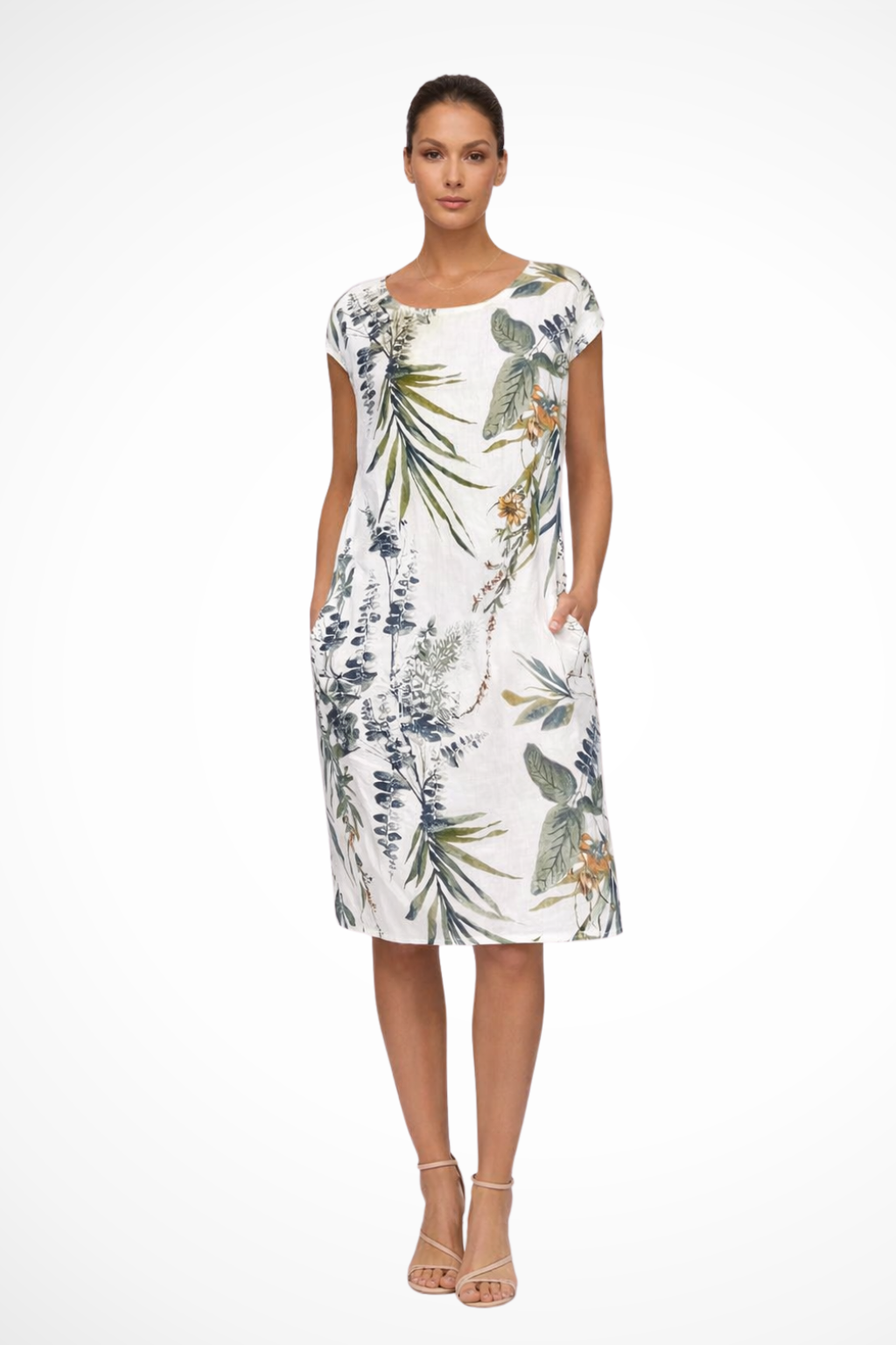 Daphne — Lightweight Cotton Summer Dress With Flowy Relaxed Botanical Print