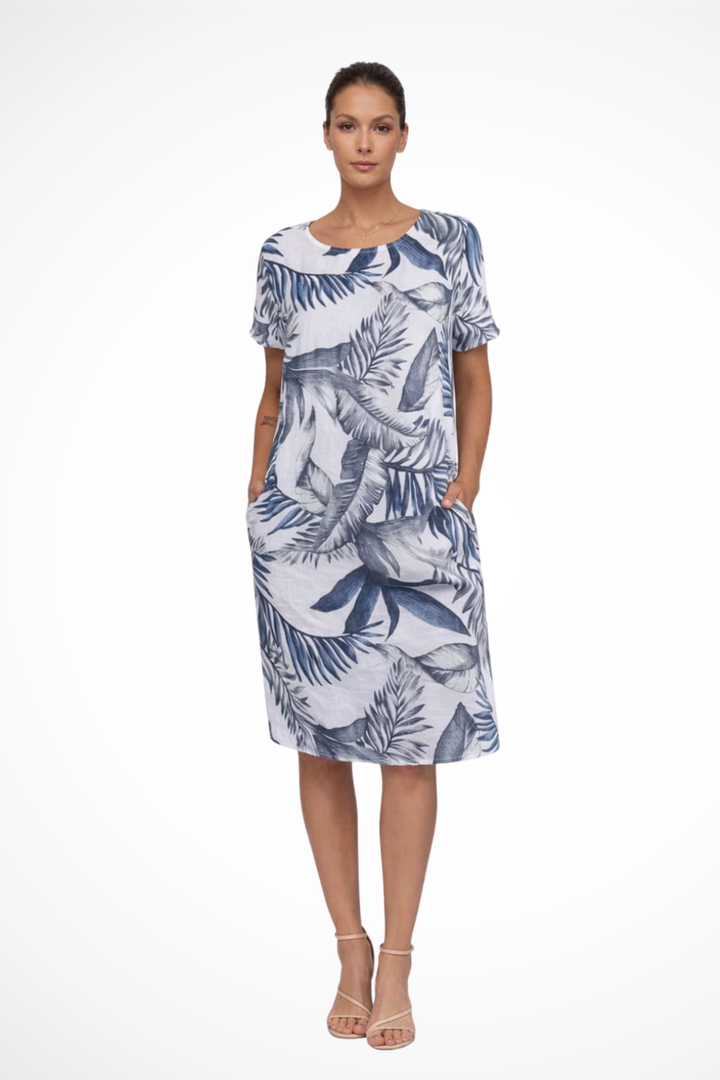 Daphne — Lightweight Cotton Summer Dress With Flowy Relaxed Botanical Print