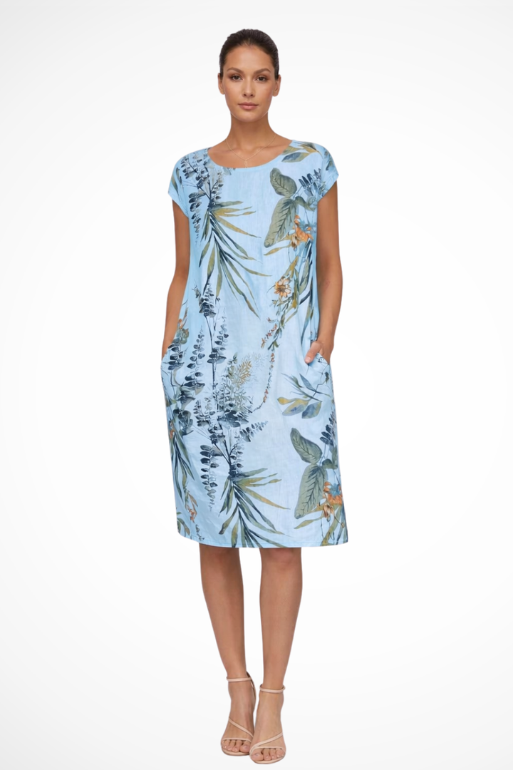 Daphne — Lightweight Cotton Summer Dress With Flowy Relaxed Botanical Print