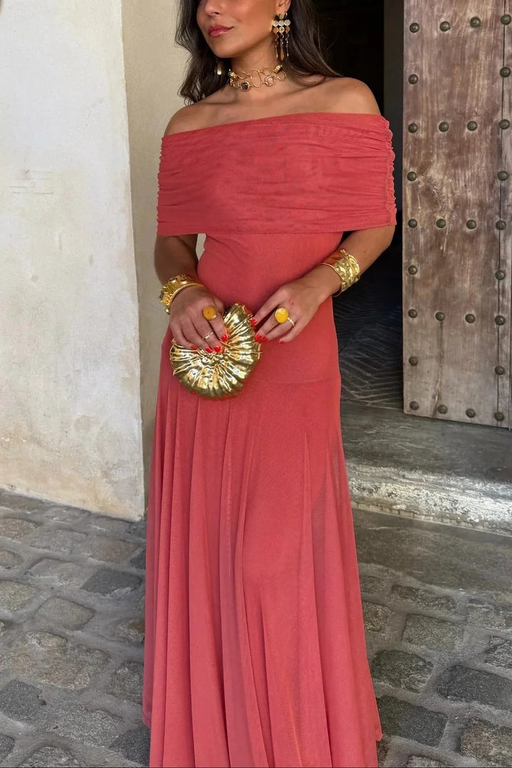 Florentine — Pleated Maxi Dress With Flowing Asymmetrical Summer Style