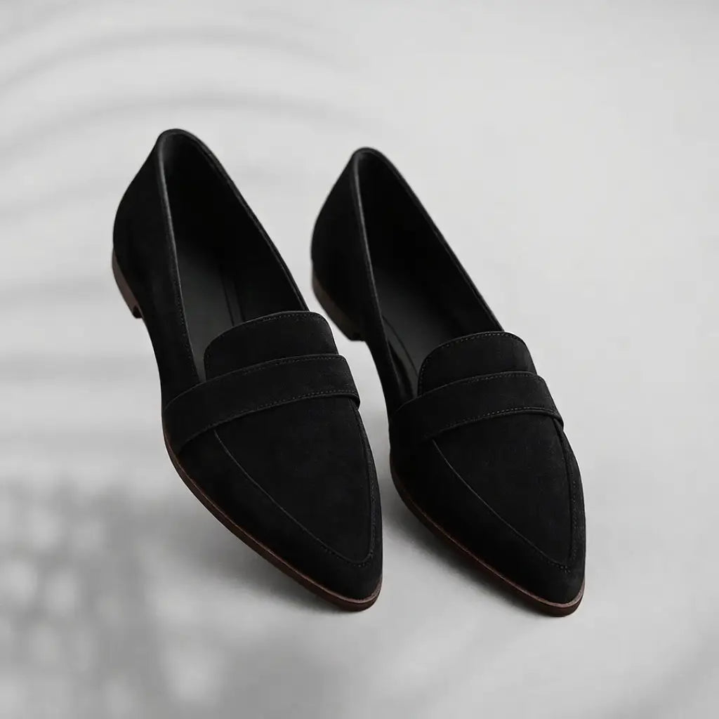 Sleektoe — Polished Leather Loafers With Elegant Sleek Toe Slip-On Design