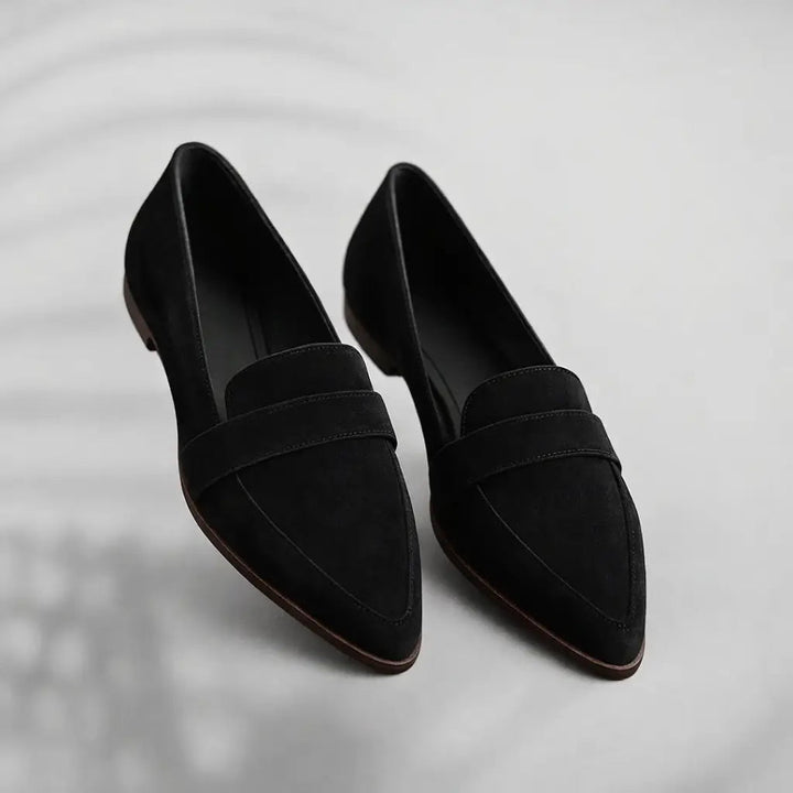 Sleektoe — Polished Leather Loafers With Elegant Sleek Toe Slip-On Design