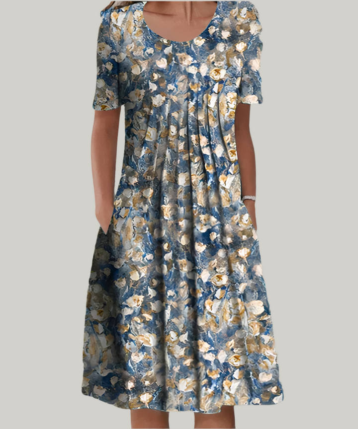 Linnea — Soft Midi Dress With Elegant Flowy Summer Style