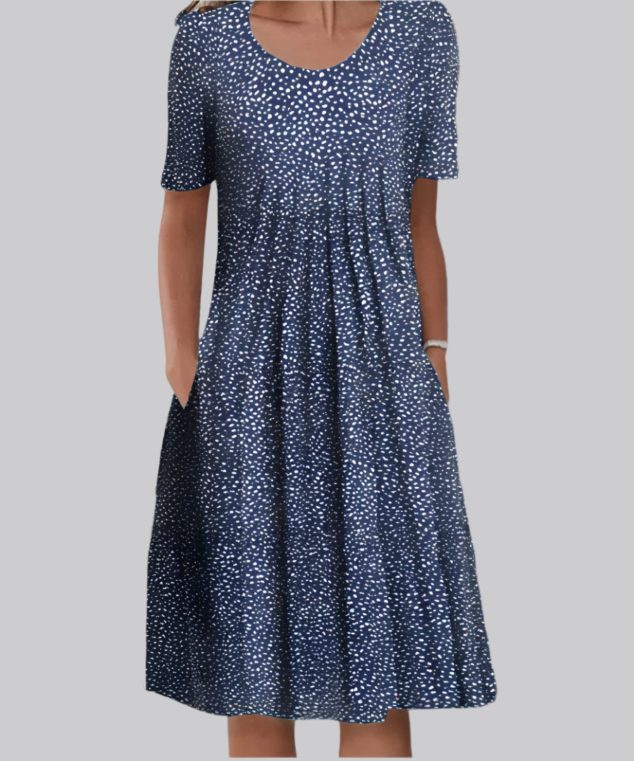 Linnea — Soft Midi Dress With Elegant Flowy Summer Style