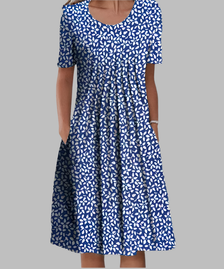 Linnea — Soft Midi Dress With Elegant Flowy Summer Style