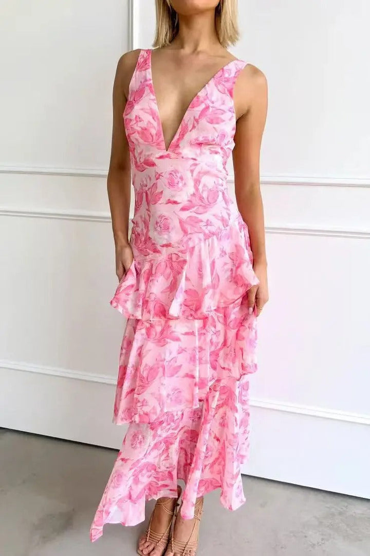 Verbena — Viscose Tiered Maxi Dress With Flowing Graceful Movement
