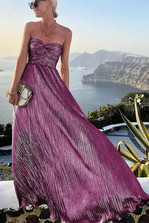 Ophelia — Sparkling Strapless Maxi Dress For Glamorous Formal Evening Wear