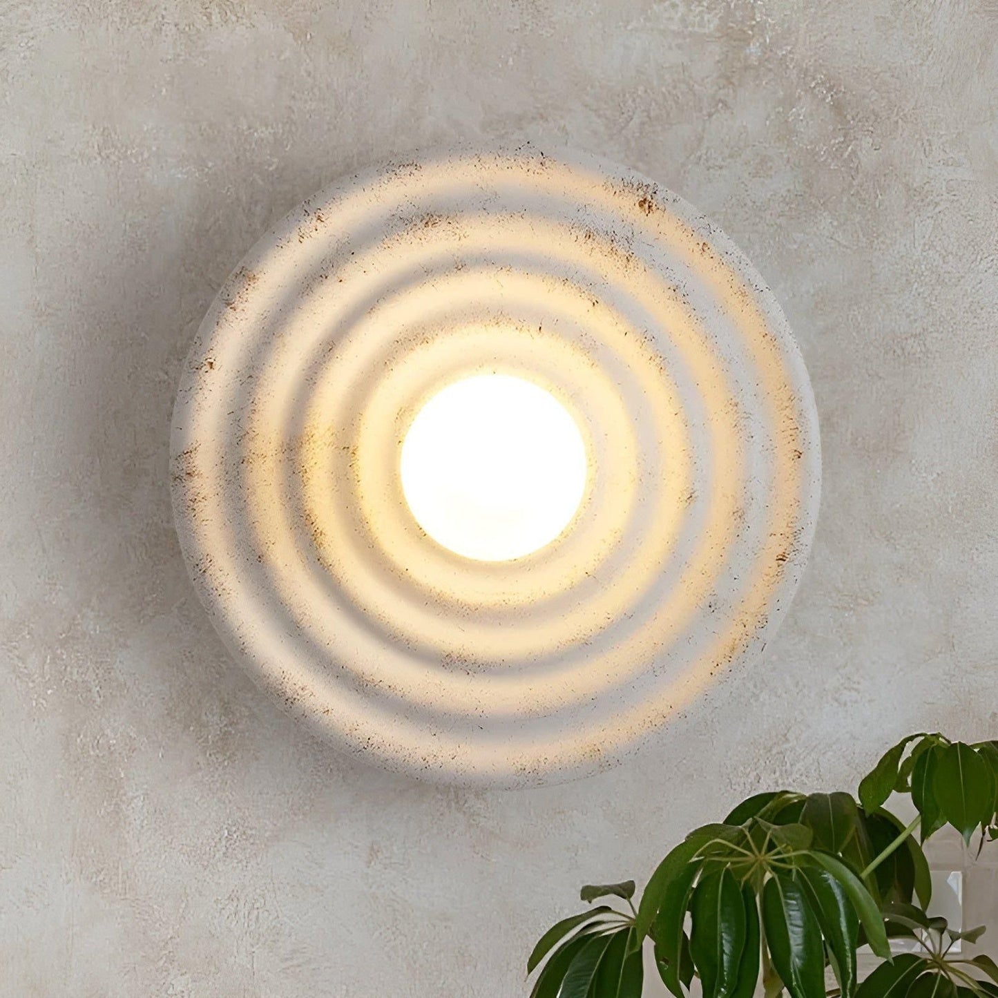 Wabi-Sabi Elegance Japanse Ronde Wandlamp | Designer Wandverlichting
