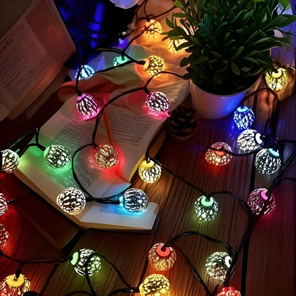 Solar Marokkaanse LED Lichtslinger | Kleurrijke Bolletjes voor Tuin en Balkon