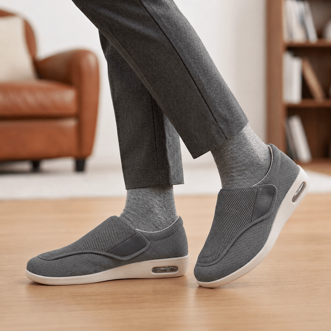 Diabetic Wide-Fit Walking Shoes Unisex - Orthopaedic Roomy Comfort