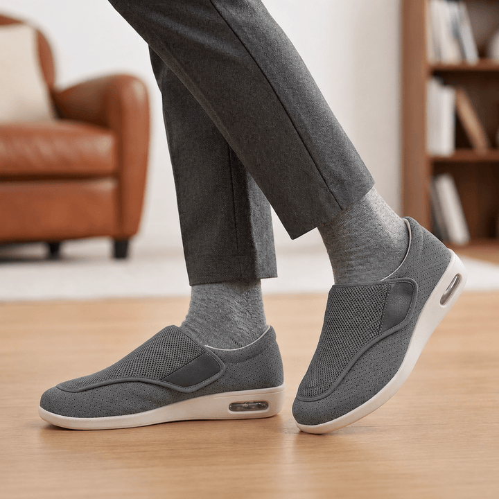Diabetic Wide-Fit Walking Shoes Unisex - Orthopaedic Roomy Comfort