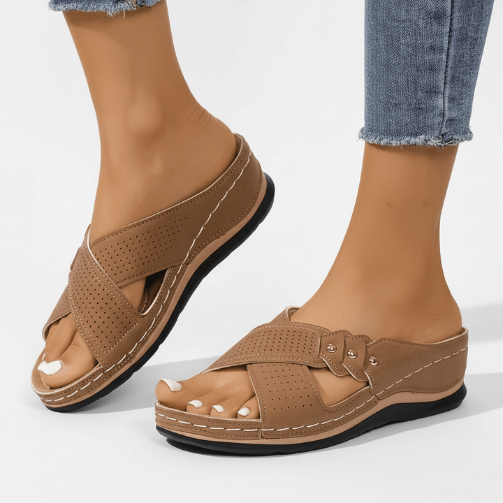 Orthopedic Wedge Sandals for Women - Stylish Arch Support &amp; Comfort