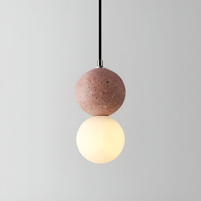 TimberOrb Nordic Bol Hanglamp | Hout en Glas voor een Warme Woonkamer Sfeer