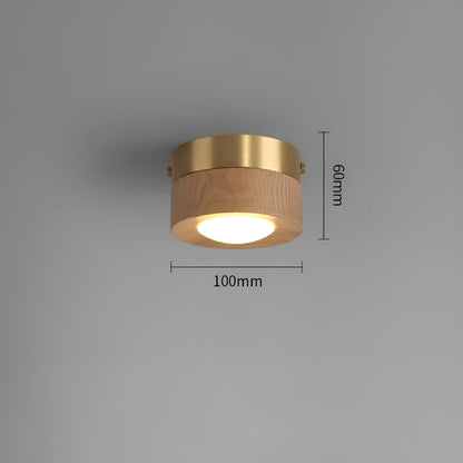 WoodCharm Moderne Plafondlamp voor Hal | Warme Hout Verlichting