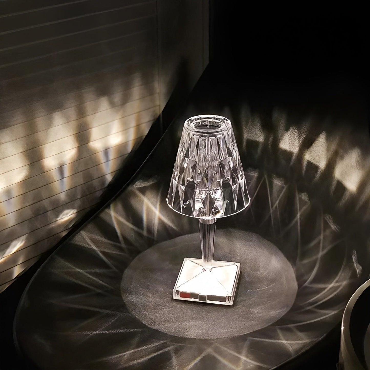 Diamond Glow Kristal Nachtlamp | Draadloze USB Lamp met Diamant Glans