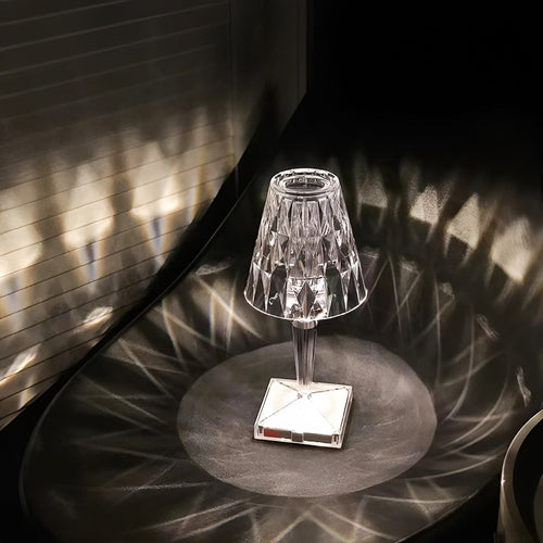 Diamond Glow Kristal Nachtlamp | Draadloze USB Lamp met Diamant Glans