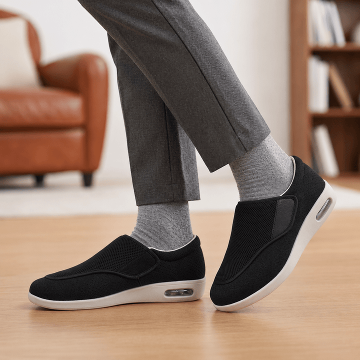 Diabetic Wide-Fit Walking Shoes Unisex - Orthopaedic Roomy Comfort