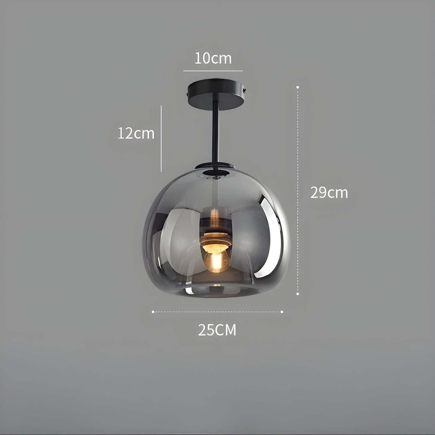 LustroCeil Minimalistisch Glas Plafondlamp | Heldere Sfeerverlichting