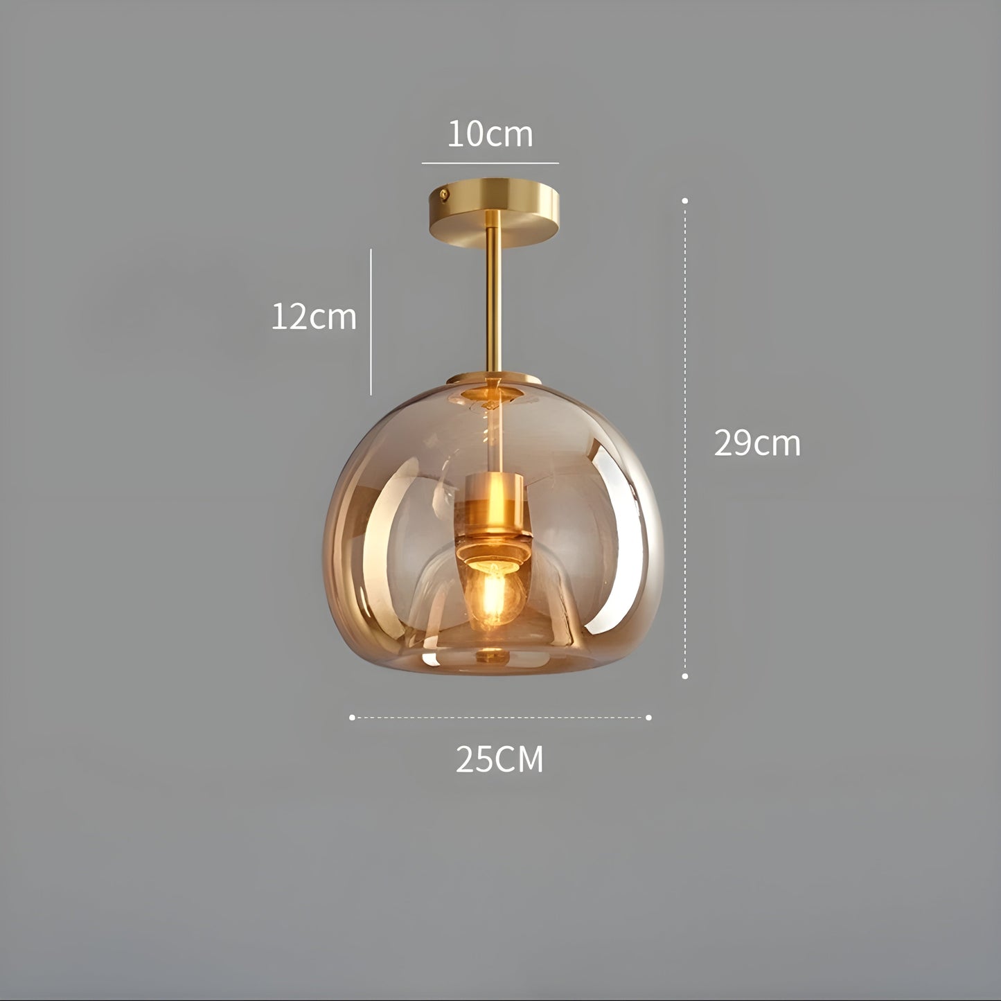 LustroCeil Minimalistisch Glas Plafondlamp | Heldere Sfeerverlichting