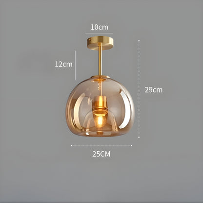 LustroCeil Minimalistisch Glas Plafondlamp | Heldere Sfeerverlichting