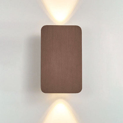 Nordic Minimalistisch Rechthoekig Glas Wandlamp 2-Lichts | LED Warm Licht