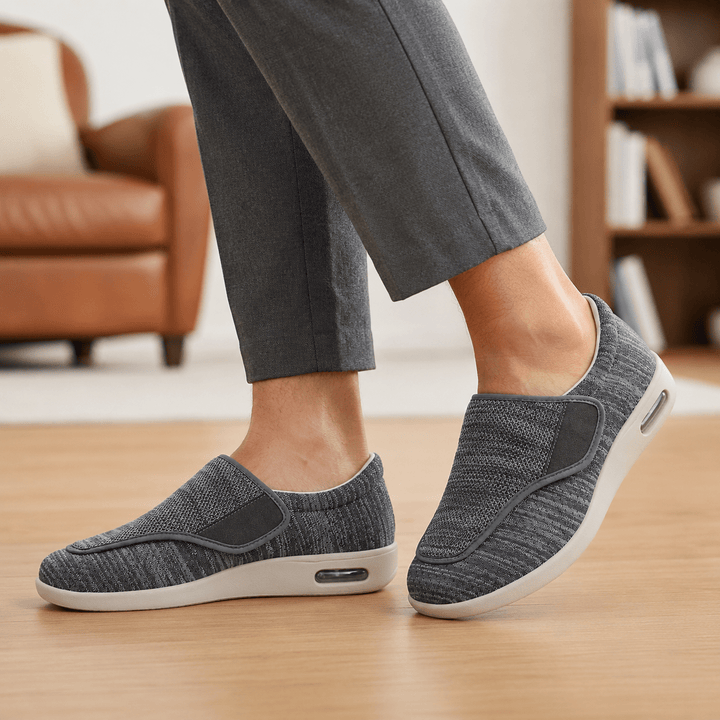 Diabetic Wide-Fit Walking Shoes Unisex - Orthopaedic Roomy Comfort