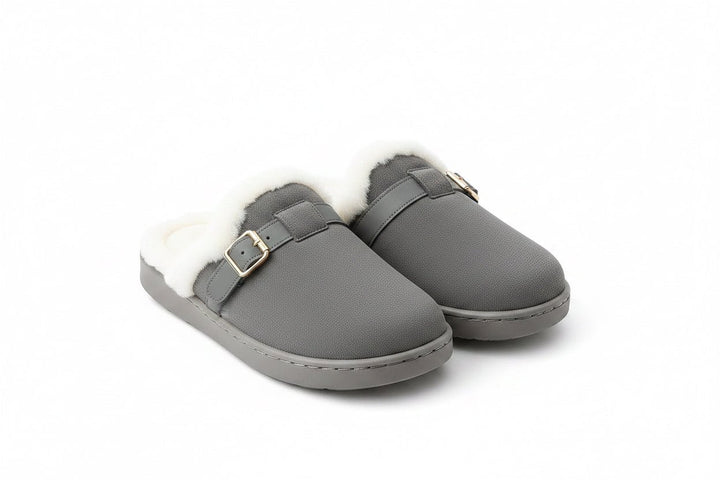 Orthopaedic Plush Tie Slippers for Women - Adjustable Cosy Custom Fit