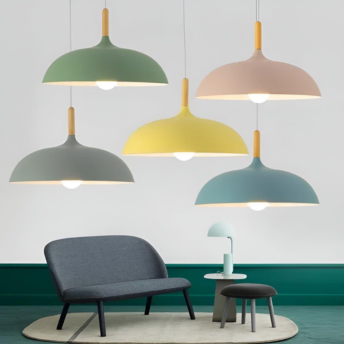 Eikenhout Hanglamp Scandinavisch | Minimalistische Plafondverlichting in Nordic Stijl