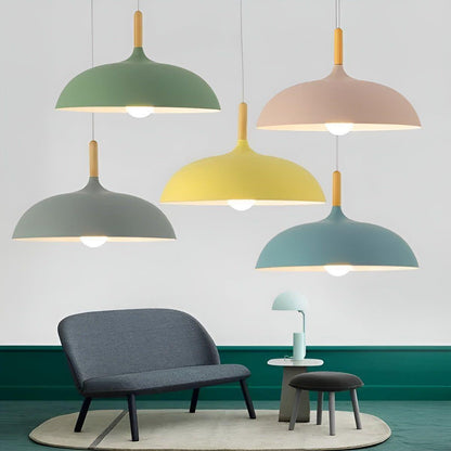 Eikenhout Hanglamp Scandinavisch | Minimalistische Plafondverlichting in Nordic Stijl