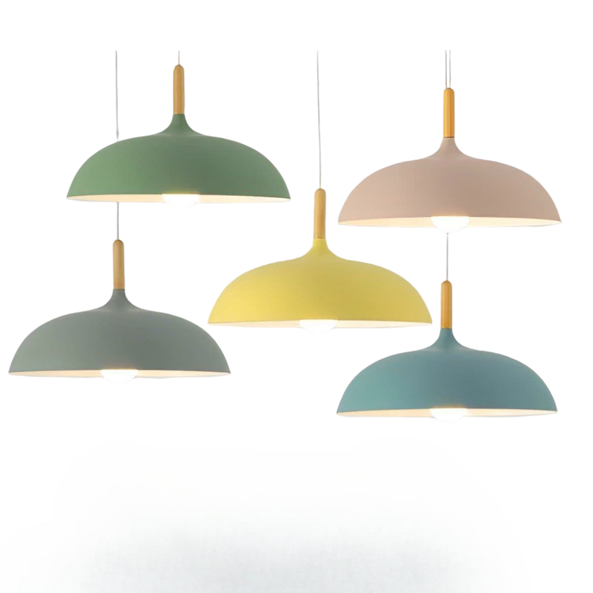 Eikenhout Hanglamp Scandinavisch | Minimalistische Plafondverlichting in Nordic Stijl