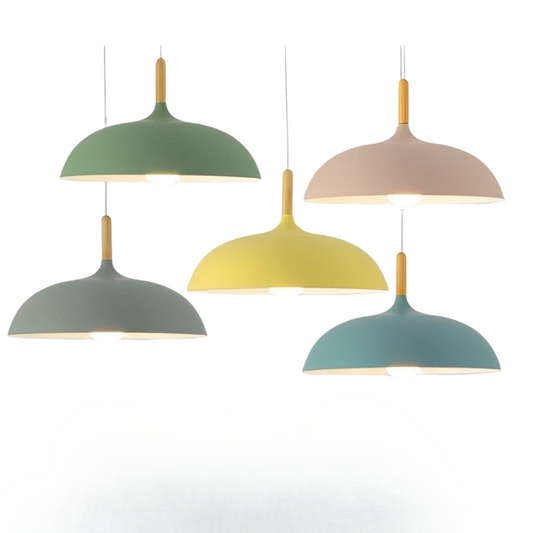 Eikenhout Hanglamp Scandinavisch | Minimalistische Plafondverlichting in Nordic Stijl