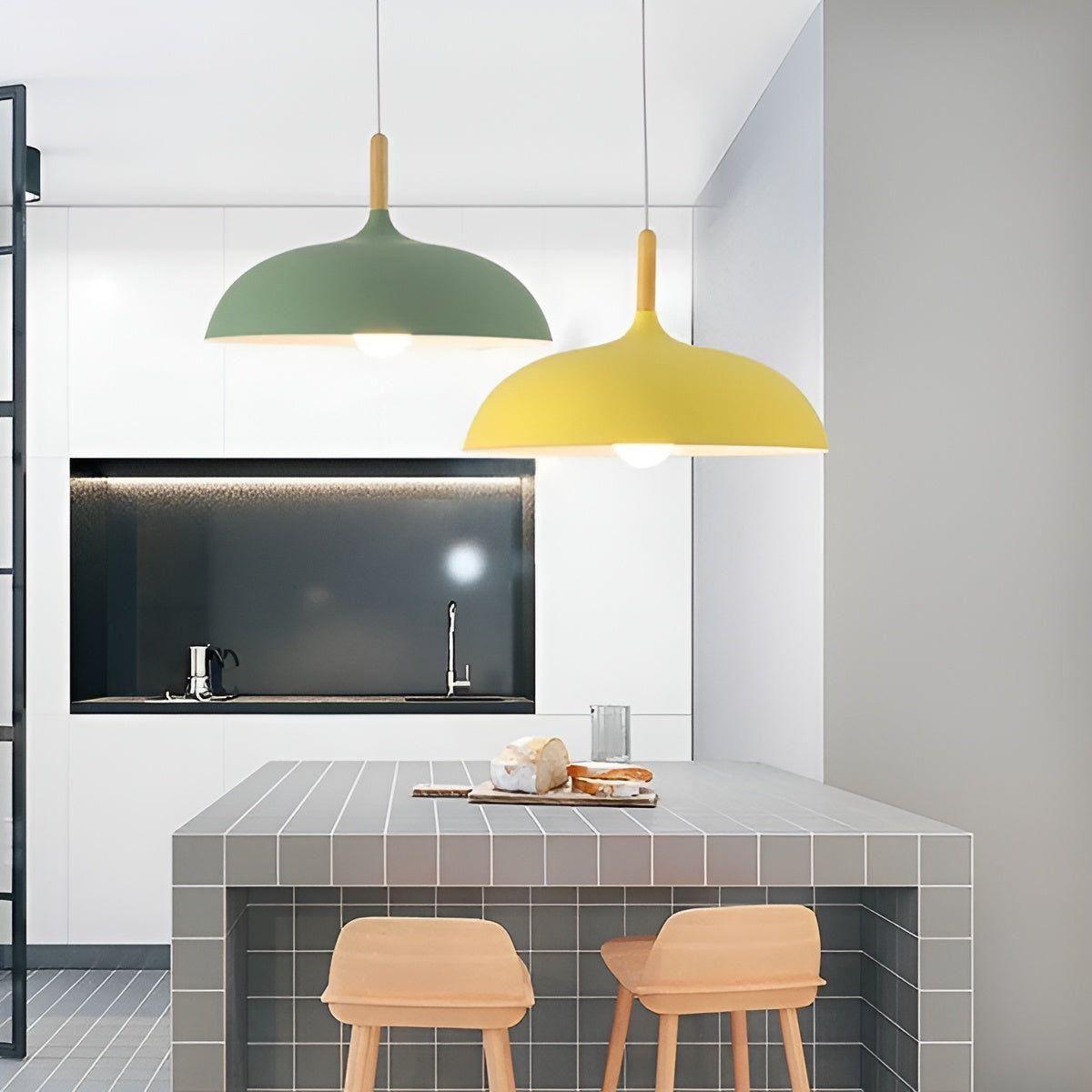 Eikenhout Hanglamp Scandinavisch | Minimalistische Plafondverlichting in Nordic Stijl