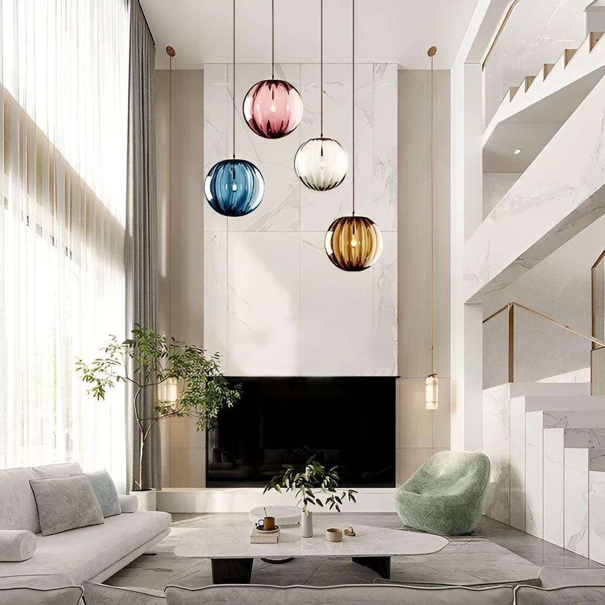 Glasbol LED Hanglamp Nordic | Stijlvolle Verlichting voor Elegante Woonkamers
