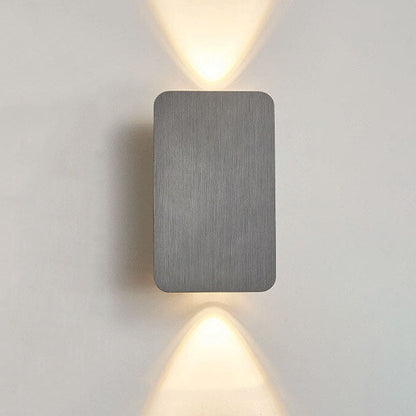 Nordic Minimalistisch Rechthoekig Glas Wandlamp 2-Lichts | LED Warm Licht