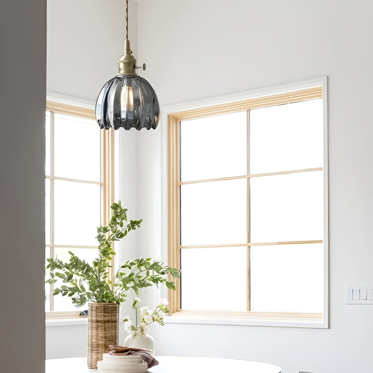 Hanglamp met Bloemen Glas | Japans Design voor Gezellige Ruimtes